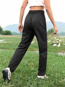In My Nature Women's Fashionable Loose Fit Long Outdoor Sports Pants - Black - View 9