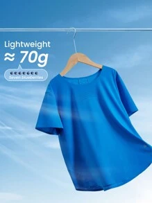 GLOWMODE Camiseta reflectante cortada con láser y de secado rápido OptiDry para entrenamiento de alta intensidad, jogging, running, ejercicios de gimnasio y ciclismo