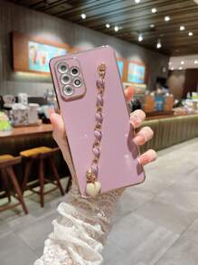 實心手機殼帶手帶相容 iPhone15/15Plus/15Pro/15Promax - 紫色 - 查看 4