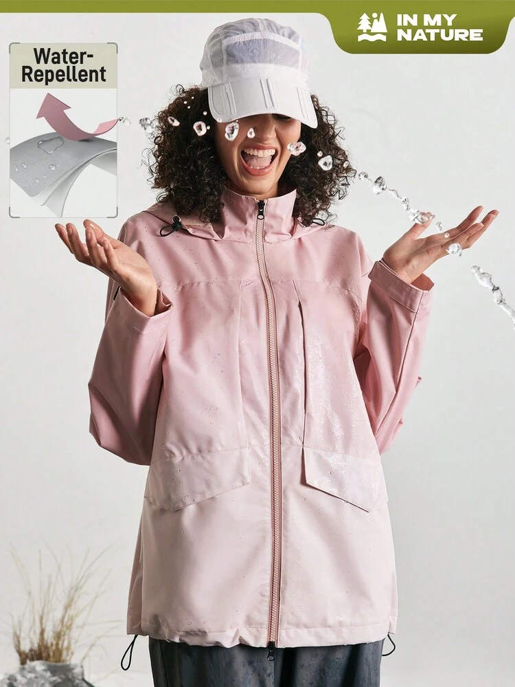 Ladies Outdoor Gradient Hooded Jacket, Casual All-Matching Style