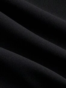SHEIN MOD 女童短袖 T 恤，带蝴蝶结细节 - 黑色 - 查看 4