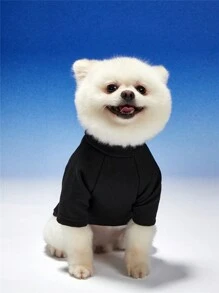 PETSIN Pet Black T-Shirt With LOS ANGELES Ombre Cool Print, Suitable For Both Cats And Dogs
