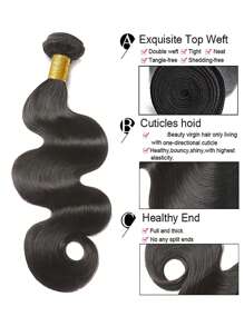 1pc Body Wave Natural Black Virgin Human Hair Bundles Extension 8-30Inch Weave Bundles For Women