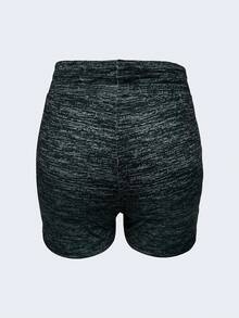 Women's Drawstring Waist Palm Tree Print Beach Shorts, Fitted & Comfortable For Summer Vacation, Suitable For Home And Holiday - Dark Grey - View 2