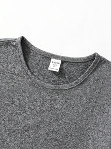 SHEIN Tween Girl 3入組休閑運動短袖T恤、紧身裤和短裤套装，多色款式 - 彩色 - 查看 6