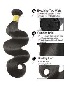 1pc Body Wave Bundles Natural Black Virgin Human Hair Bundles Extension 8-30 Inch Weave Bundles Weft Hair Extension Cheap For Women