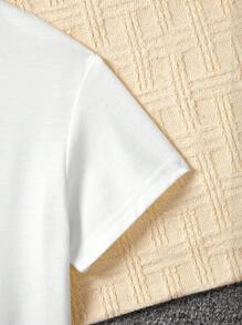 SHEIN Young Girl Avocado Patterned Summer Short-Sleeved Shorts Comfortable Casual Flame-Retardant Pajamas 2-Piece Set - Green - View 6