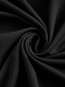 SHEIN EZwear Plus Solid Ruched Split Thigh Skirt