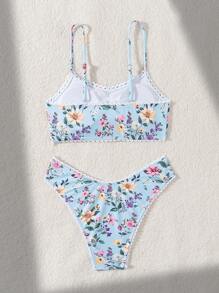 SHEIN Swim Women Bikini Set Random Print Purchased Copyright,Summer Beach - Multicolor - View 2