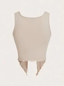 SHEIN ICON 3pcs Summer Asymmetrical Split Hem Tank Top With Letter Print Three Piece