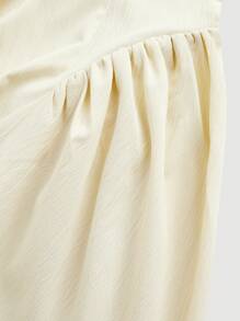 SHEIN MOD Women Long Dress, New Chinese Style, Stand Collar, Buckle, Long Dresses - Apricot - View 4