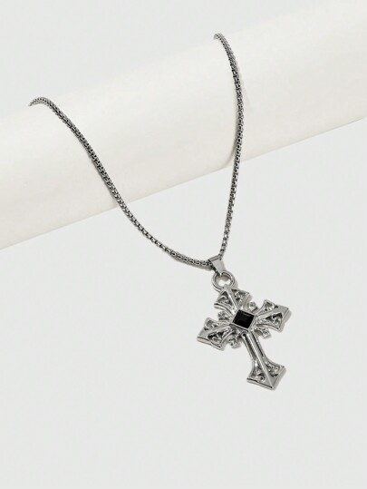 Herren Kreuz Anhänger Halskette