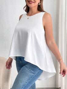 SHEIN Essnce Camisa blanca de verano de talla grande, parte superior con lazo, lindo conjunto de verano, partes superiores de verano, ropa de verano, conjuntos para festivales, camisa blanca para mujeres altas, vestidos de verano para mujeres de talla grande