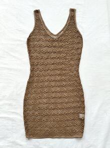 Soleia Damska modna, teksturowana, luźna, luźna sukienka na wakacje