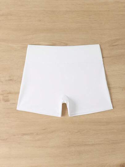 Sparklyn Tween Girl Solid Color High-Waisted Sports Shorts, Summer