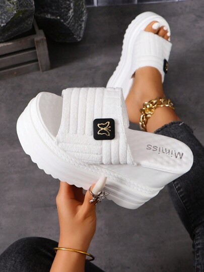 1 Pair Women Platform Wedge High Heels, Anti-Fatigue, Waterproof, Versatile Suitable For Dating, Party, Formal Occasions, Can Be Worn With Skirts And Pants