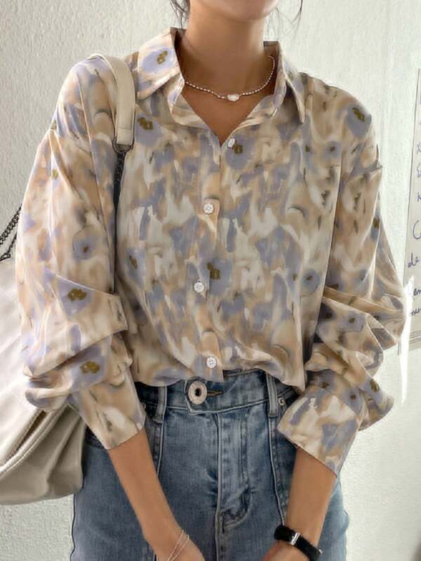 DAZY Tie Dye Drop Shoulder Shirt