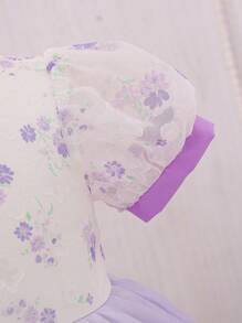 Baby Girl Fashionable, Elegant, Chinese Classical Style Dress - Purple - View 7