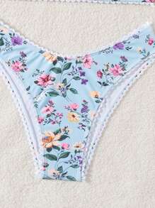 SHEIN Swim Women Bikini Set Random Print Purchased Copyright,Summer Beach - Multicolor - View 6