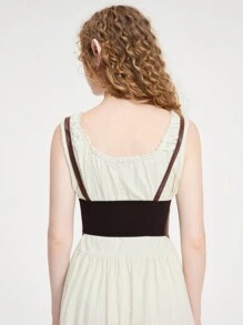 ROMWE Fairycore Women's Adjustable Retro Suspenders Chest & Waist Belt