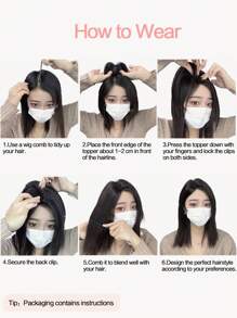 10inch Hair Toppers for Women Real Human Hair Pieces for Women with Thinning Hair