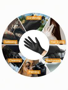 SHEIN Basic living 100 Piezas Guantes Desechables Para Hornear, Cocinar, Limpiar En Casa - Negro - Ver 8