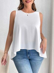 SHEIN Essnce Camisa blanca de verano de talla grande, parte superior con lazo, lindo conjunto de verano, partes superiores de verano, ropa de verano, conjuntos para festivales, camisa blanca para mujeres altas, vestidos de verano para mujeres de talla grande