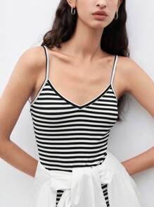 SHEIN Unity Vestido Casual De Verano Para Mujer Con Chaleco Y Rayas Con Diseño De Letras