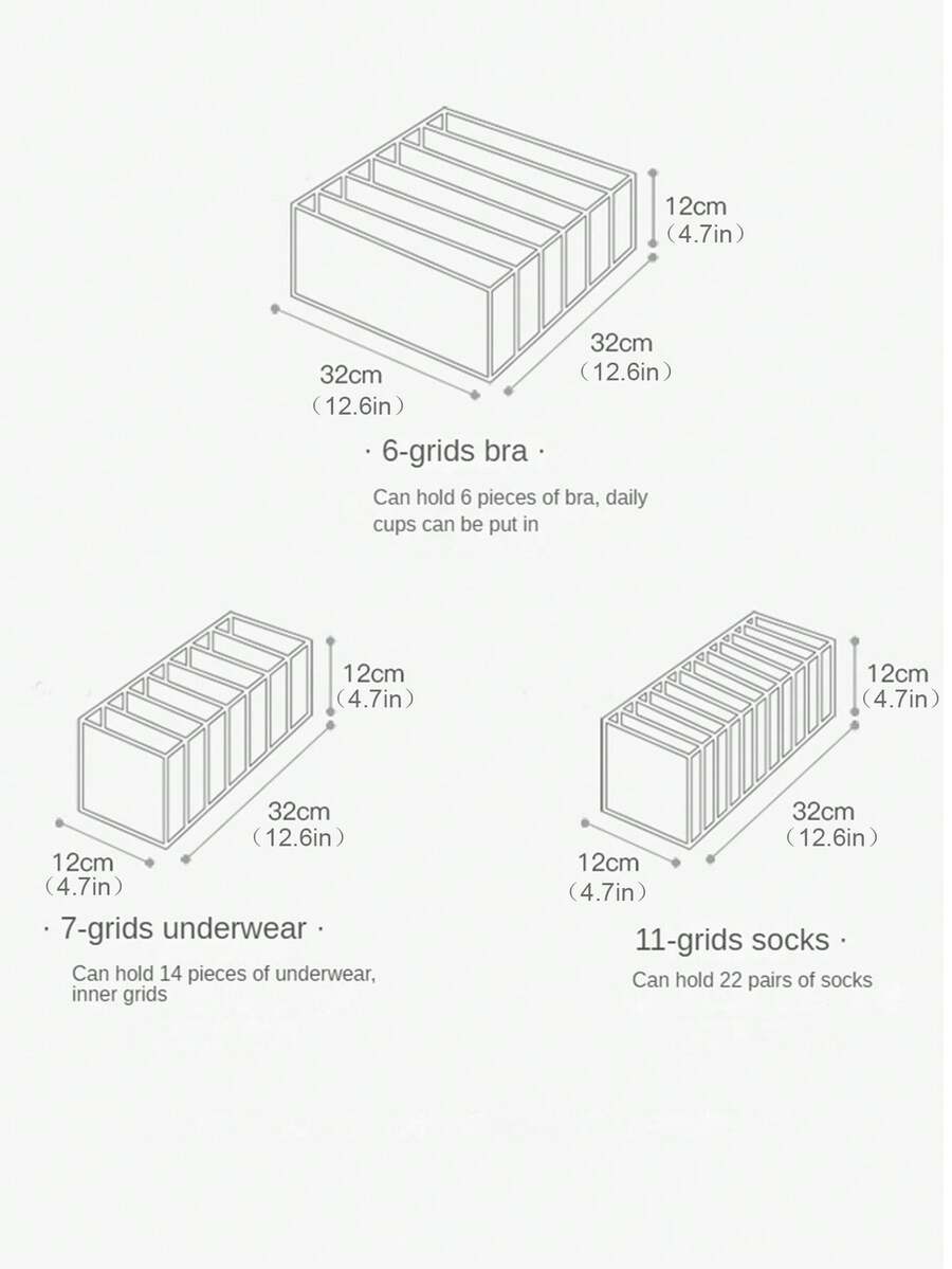 SHEIN Basic living Mesh Breathable Storage Box For Separating Bra