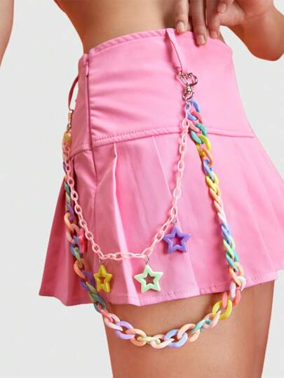 Kawaii 1pc Women Star Ring Decor Fashion Trouser Chain Street,School