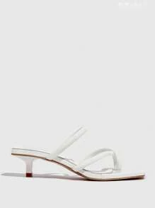 NỮ Dây đeo mỏng Ngón chân đăng Giày cao gót Stiletto Dép thông , Thời trang Trắng Mùa hè Dép xăng đan - trắng - Xem 5