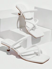 NỮ Dây đeo mỏng Ngón chân đăng Giày cao gót Stiletto Dép thông , Thời trang Trắng Mùa hè Dép xăng đan - trắng - Xem 4