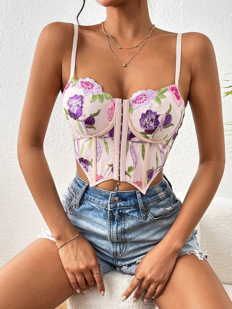 Women's Floral Printed Vacation Style Camisole Cami Top