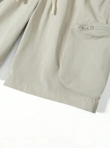 Manfinity EMRG Men Streetwear Drawstring Waist Cargo Pocket Casual Shorts - Apricot - View 6