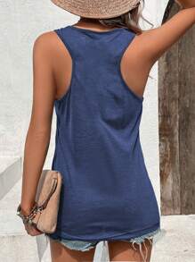 INAWLY Baseball And Heart Printed Casual Tank Top