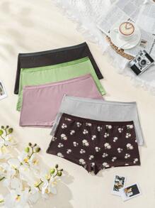 Women's Digital Print Boxer Shorts - Multicolor - View 1