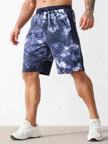 Manfinity Sport Corelite Quần short thể thao nam kiểu boyfriend nhuộm màu tie-dye, thích hợp mặc hàng ngày, quần jogger, quần nỉ. - Nhiều màu - Xem 5
