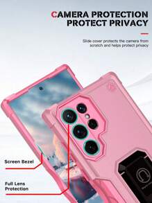 Ốp lưng điện thoại chống rơi mới + Nam châm & Chân đế, Tương thích với iPhone 11/12/13/14/15 Pro Max, Tương thích với OPPO, Tương thích với VIVO, Tương thích với Redmi Note 11/12 Pro, Chân đế xoay 360° chất lượng cao, Phiên bản quốc tế, không phải phiên bản nội địa. - Hồng - Xem 7