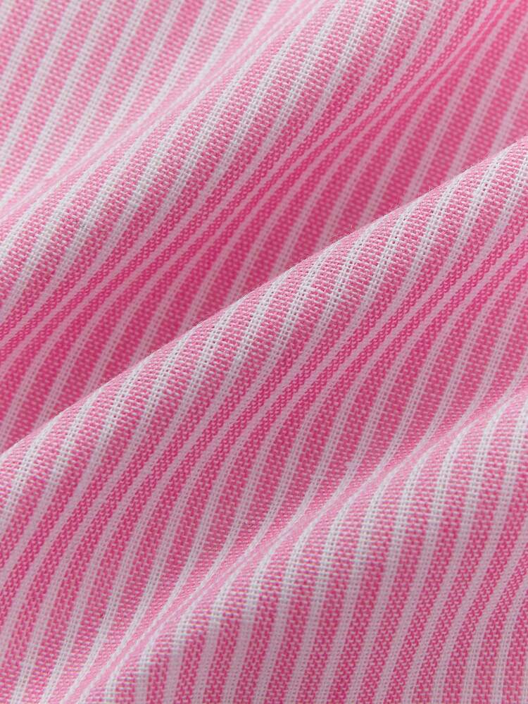 Baby Girl Elegant French Embroidery Suspender Skirt With Bubble Sleeves Comfortable Cotton Top, Spring/Summer