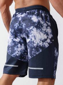Manfinity Sport Corelite Quần short thể thao nam kiểu boyfriend nhuộm màu tie-dye, thích hợp mặc hàng ngày, quần jogger, quần nỉ. - Nhiều màu - Xem 2