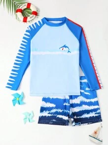 Baúles de natación impresos con diseño simple para uso diario para niño preadolescente - Multicolor - Ver 1
