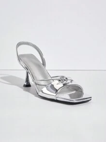 SHUZIA Women Fashionable High-Heeled Sandals With Square Toe