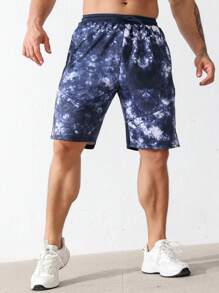 Manfinity Sport Corelite Quần short thể thao nam kiểu boyfriend nhuộm màu tie-dye, thích hợp mặc hàng ngày, quần jogger, quần nỉ. - Nhiều màu - Xem 6