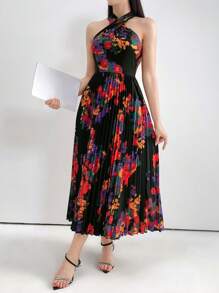 Modelyn Women's Colorful Floral Off Shoulder Printed Dress Long Evening Dresses