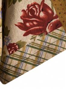 Men's Patchwork Print Short Sleeve Casual Shirt, Summer