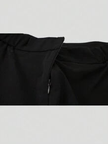 Lunelith SHEIN Lunessa Women Bow Detail Bow Decor Loose Wide Leg Shorts