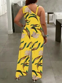 Maweii Eenvoudige damesjumpsuit met bloemenprint voor dagelijks gebruik