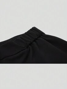 Lunelith SHEIN Lunessa Women Bow Detail Bow Decor Loose Wide Leg Shorts