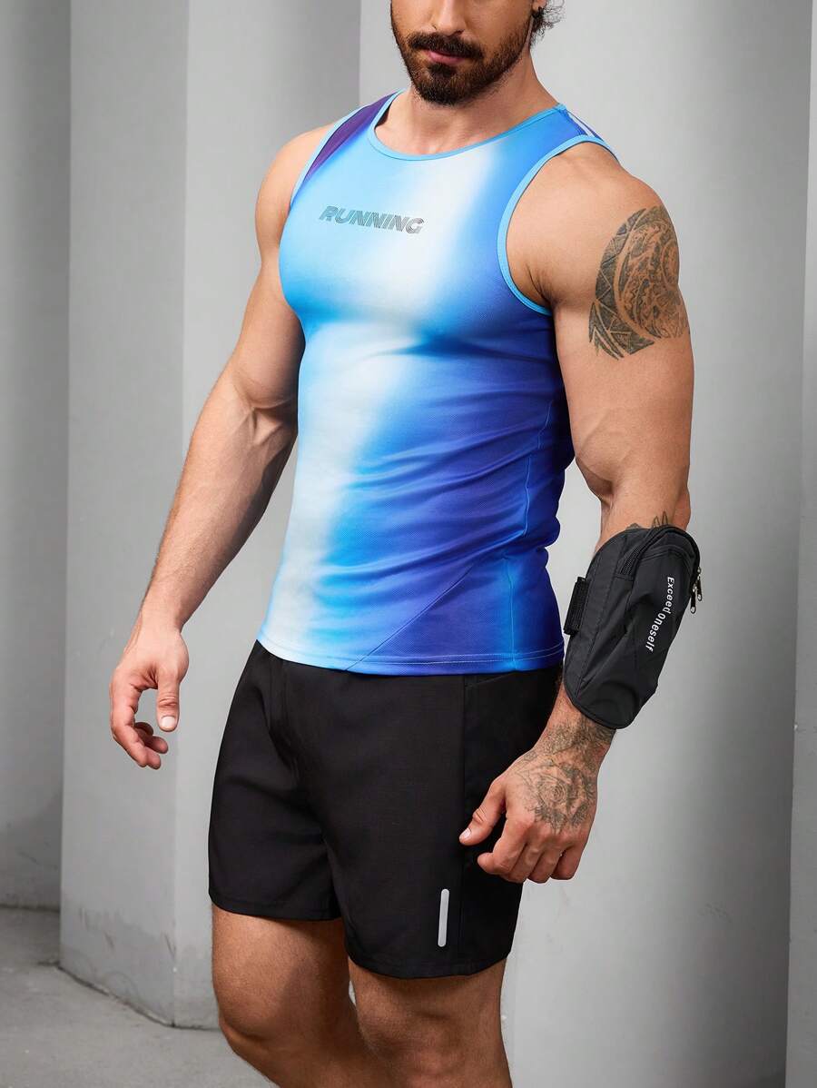 Gym Rark 男友风男士简约印花无袖背心短裤运动套装健身服套装 - 彩色 - 查看 1
