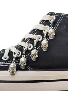 ROMWE Goth 5pcs Vintage Gothic Shoe Decorations Fall
